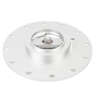 Imagem de Tampa de Gás de Célula de Combustível de Preenchimento Fácil de Alumínio de Boleto de 160 Mm Com Tampão e Junta de 12 Furos para Furos de Parafuso de 5,343 pol. - Design à Prova