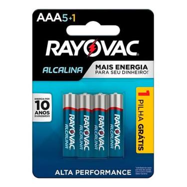 Imagem de Pilha Alcalina Encartelada AAA  - Rayovac, AAA 6pc un