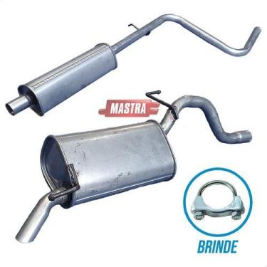 Imagem de Kit Escapamento Abafador + Traseiro Palio 1.0 8v 1996 2005 - ScapJá