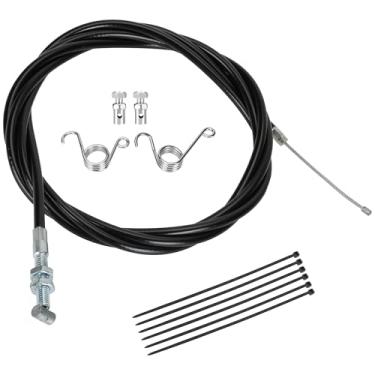 Imagem de CILOYU Cabo de acelerador universal Go Kart de 190 cm reto para 90cc 110cc 125cc Go Kart Yerf Dog Kandi Mini Bike Dirt Bike Scooter Buggy Comprimento total 208 cm Peças resistentes com molas de pedal