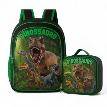 Imagem de Mochila Infantil Masculina Bolsa Escolar Menino + Lancheira Térmica - 
