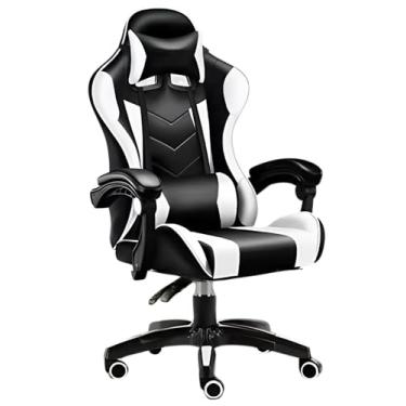Imagem de Cadeira Gamer Ergonômica C7 Neo Comfort, Reclinável 135°, Suporta 130kg (Preto e Branco)