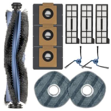 Imagem de (Pacote com 11) peças de substituição X10 Pro Omni compatíveis com aspirador de pó robô Omni Eufy X10 Pro, kit de acessórios, 1 escova de rolo, 2 escovas laterais, 3 sacos de pó, 3 filtros HEPA, 2