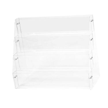 Imagem de Esquirla Risers de acrílico exibem prateleiras de cupcakes de cupcakes transparentes para para medalhas de perfume Mini bonecas jóias, 4 Níveis