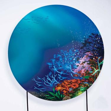 Imagem de Painel de Festa Redondo de 1,50m Fundo do Mar - Fera Print