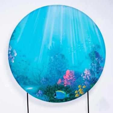 Imagem de Painel de Festa Redondo de 1,50m Fundo do Mar - Fera Print