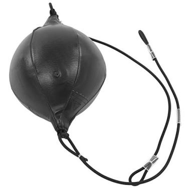 Imagem de Bolsa de Velocidade de Boxe, Velocidade da Velocidade de Couro PU, Bola de Swivels Pendurados Pesados ​​para Ginástica para o Ginásio, Perfurando Reflexos de Bola de Dodge, (Preto)