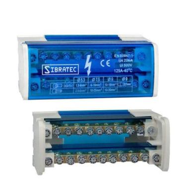 Imagem de Bloco de Distribuição Modular - 2 Barramentos X 11 Ligações 125A - Fix