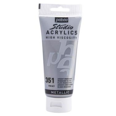 Imagem de Tinta Acrílica Pébéo 100ml 351 Iridescent Silver