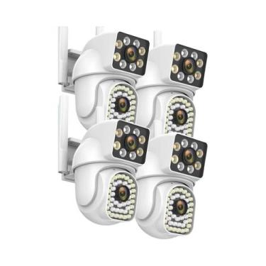 Imagem de Câmera Externa À Prova D'água 8MP 5G 4K PTZ IP WIFI Lente Dupla Zoom 1