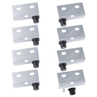 Imagem de UFURMATE Braçadeiras de dobradiça articulada, 4 conjuntos de dobradiças de ferro de armário de eixo oculto com pino para porta de madeira de balanço livre (galvanizado)