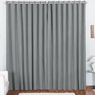 Imagem de Cortina Pryme 3 Metros Sala Quarto Em Oxford Para Varão - Cinza