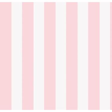 Imagem de Papel De Parede Adesivo Infantil Bebê Listrado Rosa - Banner Bani