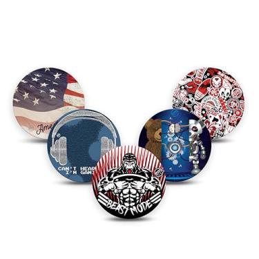 Imagem de ExpressionMed - Adesivos para Libre 3 (pacote com 5) - Feito nos EUA, impermeável, não desfia, fitas de sensor CGM pré-cortadas (pacote com variedade)