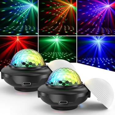 Imagem de Oloaxolx Bola De Discoteca Alimentada Por Bateria, Luzes Festa Recarregáveis, Estroboscópicas, Iluminação Led Rgb Ativada Som, Para Dj, Eventos, Festas, Discoteca, Casamento, Bar, Palco, Dança, Sala
