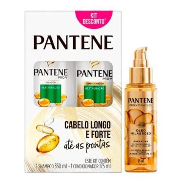 Imagem de Kit Pantene Restauração Shampoo 350ml + Condicionador 175ml + Óleo Mil