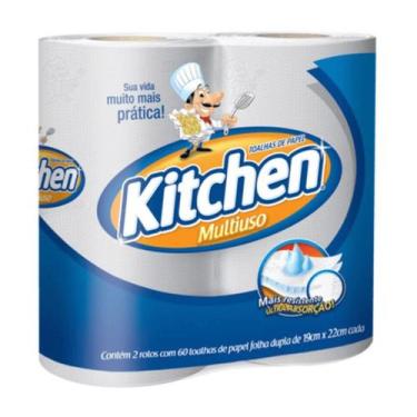 Imagem de Papel toalha Kitchen - 2 rolos 60 toalhas