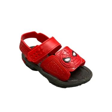 Imagem de Sandália Confortavel Infantil Menino Herois com Tiras Ajustáveis (Vermelho, BR, Criança de 4 a 8 anos, Faixa Numérico, M, 25, 26)