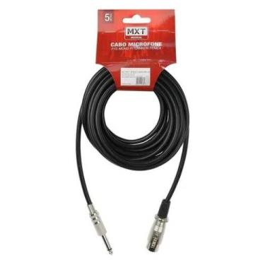 Imagem de Cabo microfone profissional mxt p10 x cannon femea 5 metros