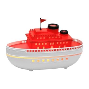 Imagem de KiBcsLic Umidificador de ar para, difusor de aromas e óleos essenciais com lâmpada LED para berçário, Vermelho Branco