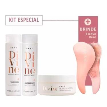 Imagem de Kit Divine Shampoo + Condicionador 250ml + Máscara - Braé - BRAE