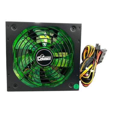 Imagem de fonte de alimentação para pc 500w preta 115V 230V