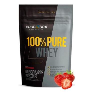 Imagem de Whey Refil 900g - Probiótica, Iogurte com Morango, 900g