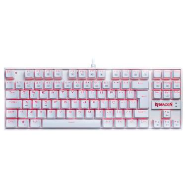 Imagem de Teclado Mecânico Gamer Redragon Kumara Branco Switch Outemu Blue LED Vermelho ABNT2 K552W-2 (BLUE)