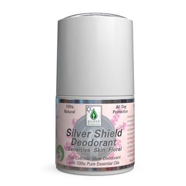 Imagem de Silver Botanicals Desodorante Shield - Fórmula Para Pele Sensível, Aroma Floral, Coloidal Totalmente Natural (Roll-On, 2 Oz.)