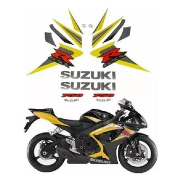 Imagem de Kit Adesivos Decorativo Suzuki Gsxr 750 2006 Amarela E Preta - Spts