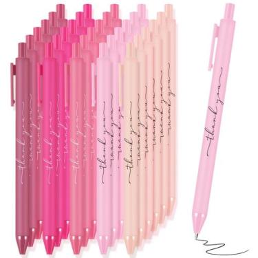 Imagem de Caneta Dispowreath Thank You Bulk Cute Multicolor x30 Rosa