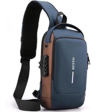 Imagem de Mochila Impermeável com Design Minimalista Alças Ajustáveis Antifurto Segura Emborrachada a Prova d'agua com Fechadura com Senha Com Porta de Carregamento USB