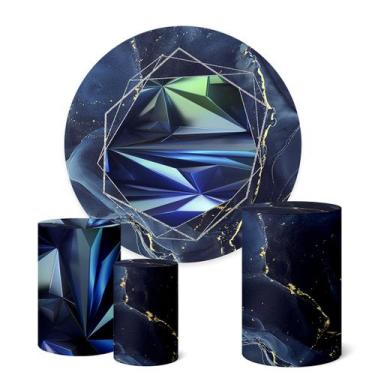 Imagem de Trio Capas Cilindro + Painel Redondo 1,50m Textura - Fadrix, K1TEX018