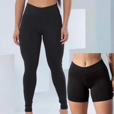 Imagem de Kit Calça e Shorts Legging Feminino Suplex Academia - Blanco Store, Pr