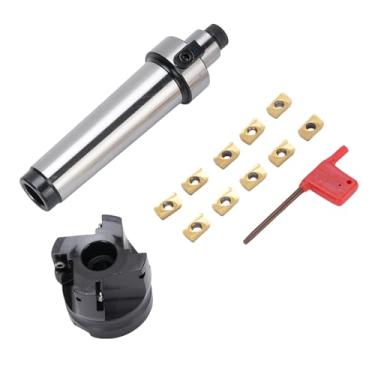 Imagem de Jiawu FACE Final Mill Conjunto, Alloy Steel High Speed ​​Mill Cutter, MT4-FMB22 Portador 400R-50-22 4 FLUTAS FACE END CORTURTER COM 10 APMT1604