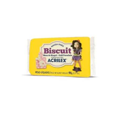 Imagem de Massa De Biscuit Acrilex 90g Colorida - Escolha As Cores, Amarelo Ouro