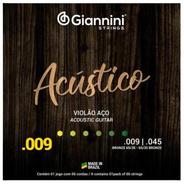 Imagem de Jogo De Cordas Giannini Violão Aço .009 Bronze Geswal