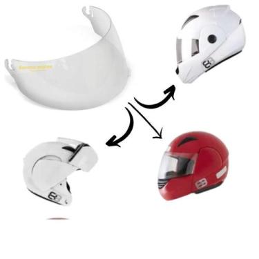 Imagem de Viseira Capacete Moto EBF E8 Robocope Cristal Polivisor