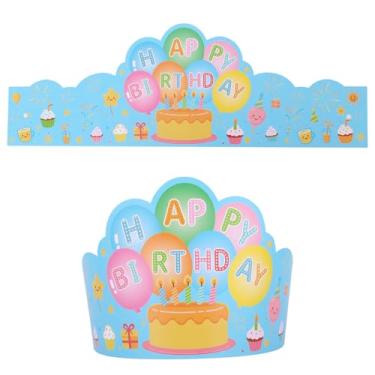 Imagem de 36 Peças Coroas de Aniversário para Crianças, Coroas de Papel Chapéus Feliz Aniversário Conjunto Decoração Festa para Sala Aula Jardim Infância Pré-Escola (Estilo 2)