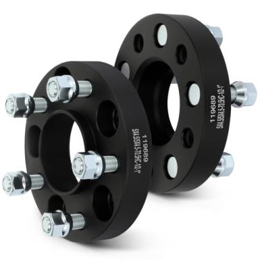 Imagem de SCITOO 2 peças 5LUG 2,54 cm espaçadores de roda adaptadores 5 x 4,5 com pinos de 1/2" 70,5CB compatível com Mu-sta-ng 1964-2014 para Navajo 1991-1994 para Town Car 1981-2011 espaçadores de roda