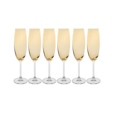 Imagem de Conjunto de Taças para Champanhe Bohemia Gastro 220ml Âmbar - 6 Peças