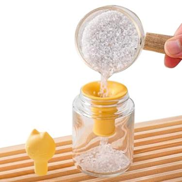 Imagem de Tampa de garrafa | Tampa e funil 2 em 1 para garrafa de cerveja, tampa de cabeça de gato , capa de silicone à prova de vazamento para bebidas, bebidas de champanhe, licor, uísque, vinagre, óleo