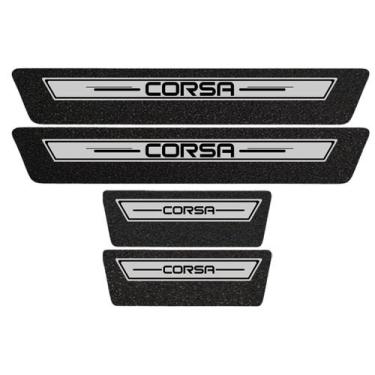 Imagem de Soleira Porta Premium Prata Carbono Corsa 09 2010 2011 2012 - Jhow Ade