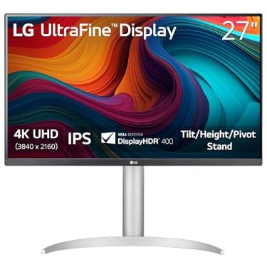 Imagem de LG Monitor de computador 27UP650K-W 68.6 cm Ultrafine 4K UHD (3840 x 2160) IPS, 60Hz, 5ms, DisplayHDR 400, modo leitor, seguro para cintilação, HDMI, DisplayPort, suporte ajustável de inclinação