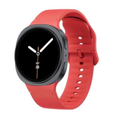 Imagem de Sodhad Pulseira esportiva compatível com Samsung Galaxy Watch 8 de 44 mm e 40 mm, mulheres e homens, pulseira esportiva de silicone macio para Galaxy Watch 8 Classic de 46 mm