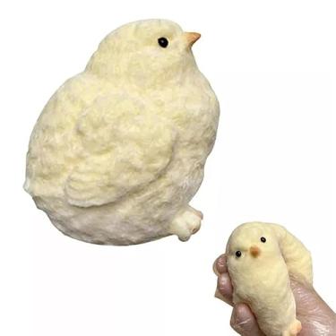 Imagem de Pintinho Taba Squishy Mole Brinquedo Fidget Frango Antistres