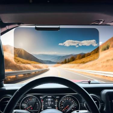 Imagem de BESTAOO Extensão da viseira solar do lado do motorista compatível com Jeep Wrangler JL JLU 4XE JT 2018-2025, extensor de viseira de carro ajustável, lente polarizada, viseira antirreflexo para