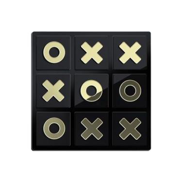Imagem de TTETTZ Jogo Da Velha de Acrílico, Jogos Clássicos de Tabuleiro XO Games para Crianças E Adultos, Noite em Família, Enchimentos de Sacolas de Guloseimas, Sala, Preto