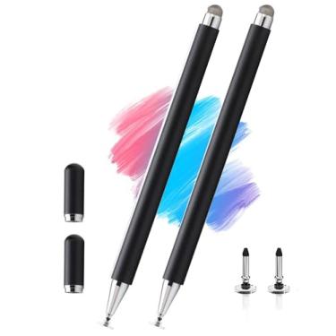 Imagem de 2 canetas Stylus 2 em 1 para Samsung Galaxy Tab A9/A9 Plus/A7 Lite/A7/A8/A8 Plus, lápis de alta sensibilidade e precisão para iPad/iPhone/Fire/Lenovo/Pixel Mesas todos os dispositivos de toque (2