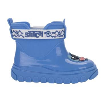 Imagem de Galocha Grendene Stitch Personagem Calce Fácil Infantil Azul Branco